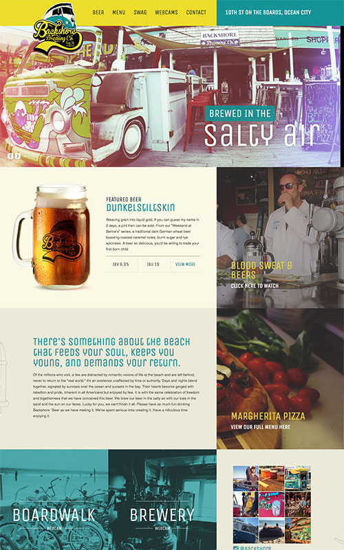 Backshore Brewery Website Preview