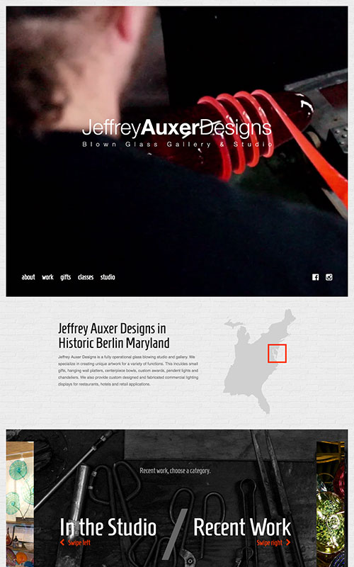 Jeffrey Auxer Website Preview