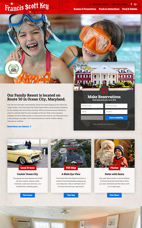 Francis Scott Key Family Resort Website Preview