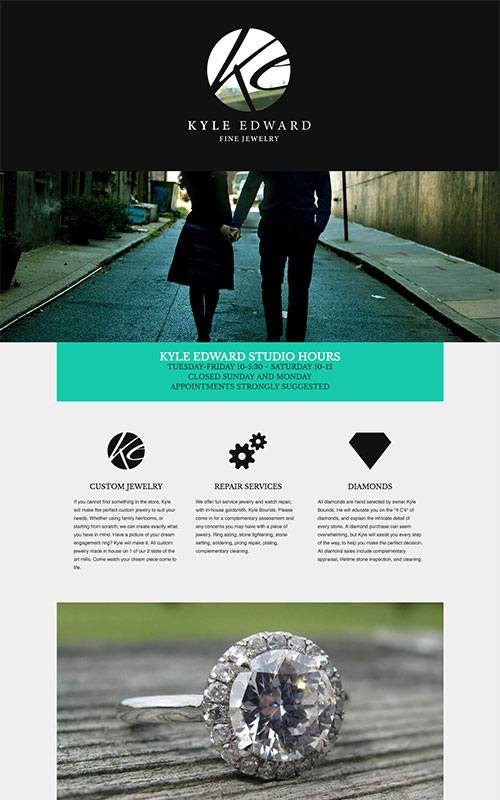 Kyle Edward Fine Jewelry Website Preview